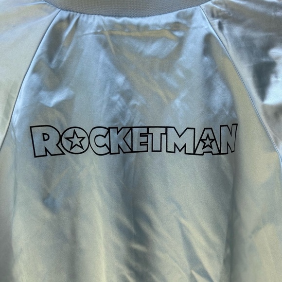 Elton John Rocketman Silver Bomber Jacket Windbreaker Rare Unisex Sz M - Picture 4 of 4